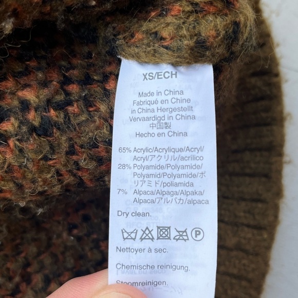 Women's Madewell Cardigan Multicolor XS Geometric Button City Colorful Preppy - Picture 9 of 14